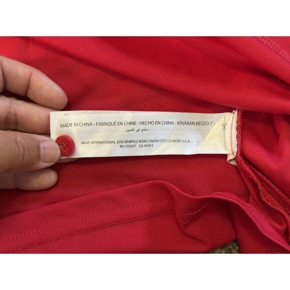 ARIAT TEK Red Polo Shirt Heat Series Performance Short Sleeve Golf 2XL - Picture 6 of 10